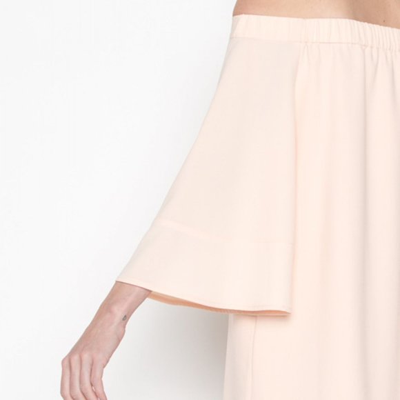 Oak & fort off the shoulder Peach dress. Size Small. - Picture 2 of 5